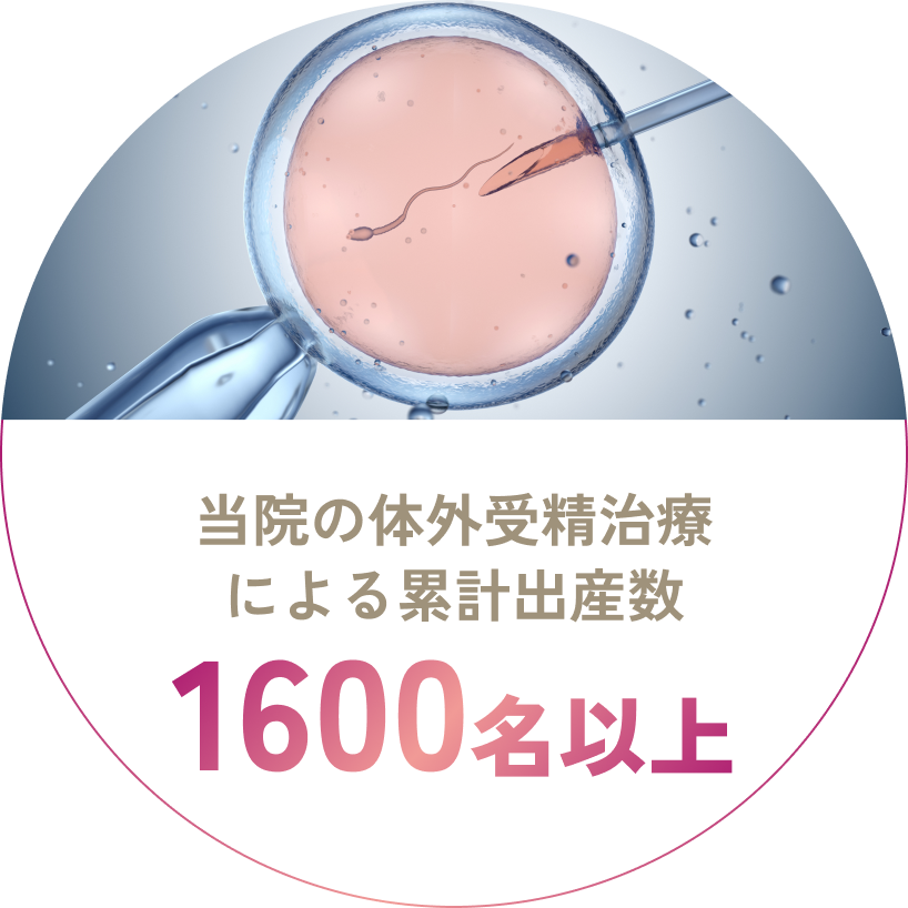 当院の体外受精治療による累計出産数1600名以上
